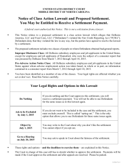 Long Form Settlement Notice