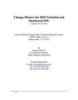 1 Change History for IBM Switched and Monitored PDU