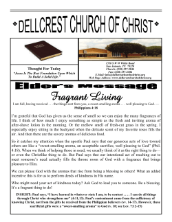 Fragrant Living - Dellcrest Church of Christ