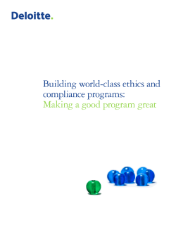 8671204 Building a world-class ethics and compliance program Article