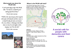 Flier and events - Dementia Friendly Pentlands: Balerno, Currie and