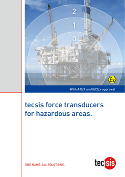 Flyer: tecsis force transducers for explosion hazard zones.