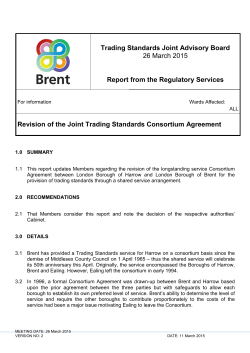 Revision of the Joint Trading Standards Consortium
