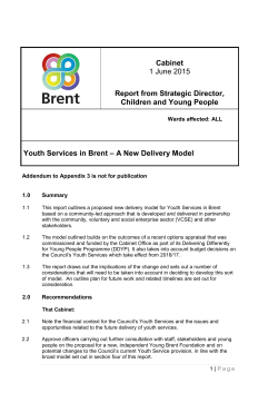 Youth Services in Brent - Meetings, agendas, and minutes