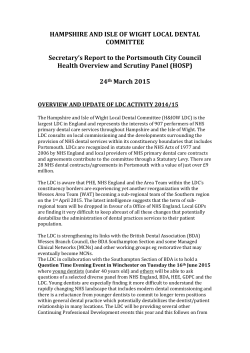04.0 LDC Secretary`s Report to Portsmouth HOSP 2015 , item 4