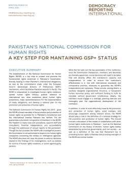 Pakistan`s National Commission for Human Rights PDF