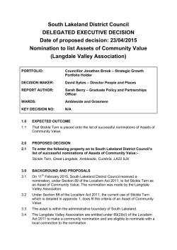 nomination to list asset of community value (langdale valley