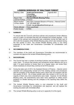 revised whistle blowing policy pdf 98 kb