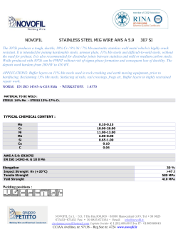 NOVOFIL STAINLESS STEEL MIG WIRE AWS A 5.9 307 SI