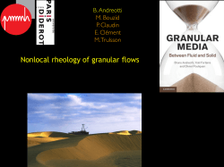 Nonlocal rheology of granular flows