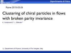 Clustering of chiral particles in flows with broken parity invariance