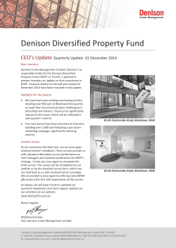 1412 Dec Newsletter - Final - Denison | Funds Management
