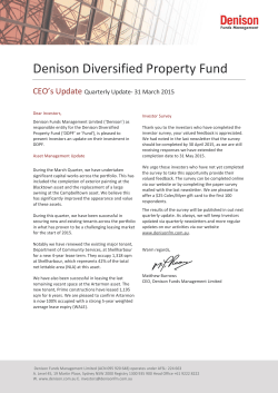 1503 Mar Newsletter - Final - Denison | Funds Management
