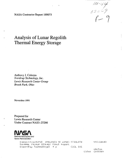 Analysis of Lunar Regolith Thermal Energy Storage