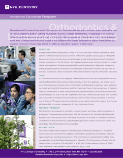 Orthodontics & Dentofacial Orthopedics