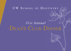 DEAN`S CLUB DINNER - University of Washington