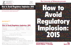 How to Avoid Regulatory Implosion: 2015