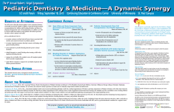 Pediatric Dentistry & MedicineâA Dynamic Synergy