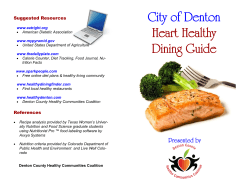City of Denton Heart Healthy Dining Guide