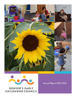 Annual Report 13-14 - Denver Early Childhood Council