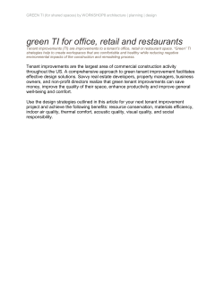 green TI for office, retail and restaurants