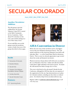 Secular Colorado April 2015 Newsletter