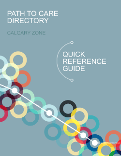 Quick Reference Guide - Department of Medicine