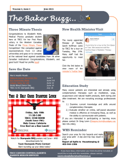June 2015 Baker Buzz - Department of Oncology