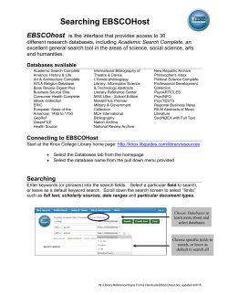 Searching EBSCOHost - Search Page