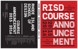 2015-16 Course Announcement - Rhode Island School of Design