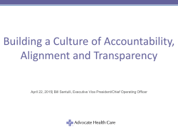 Building a Culture of Accountability, Alignment and Transparency