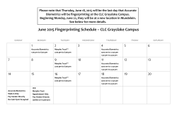 Fingerprinting Schedule
