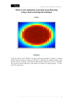Monte Carlo simulation of particle beam flattening Using