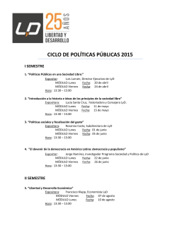 Calendario Ciclo PP 2015