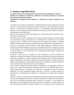 1.- Ponente: Jorge Meza Flores - Coordinadora Nacional de