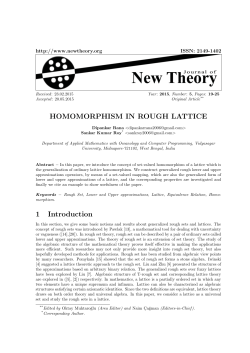Full text PDF - Journal of New Theory