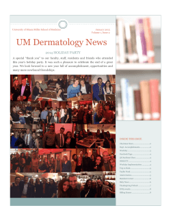 Department Newsletter January 2015