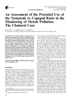 An Assessment of the Potential Use of the Nematode to Copepod