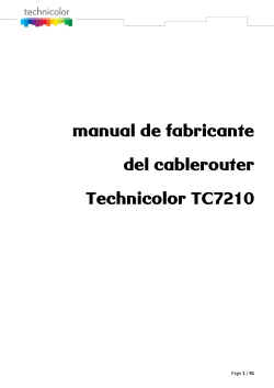 manual de fabricante del cablerouter Technicolor TC7210
