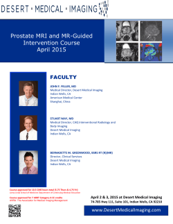 Prostate MRI and MR-Guided Intervention Course April 2015