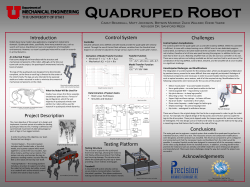 Quadruped Robot Poster - Design, Ergonomics, Manufacturing and