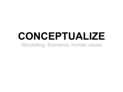 Storytelling, Scenarios, and Human values