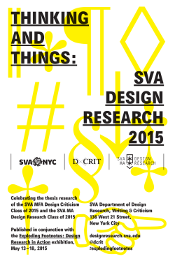 thinking and things: sva design research 2015