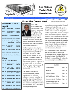 April 2015 Vagabonder - Des Moines Yacht Club