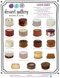 Catering Menu - Dessert Gallery