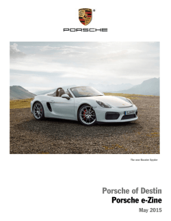 Porsche of Destin Porsche e-Zine