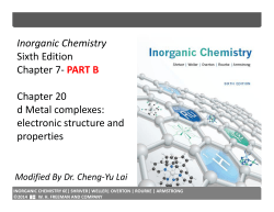 Inorganic Chemistry Sixth Edition Chapter 7