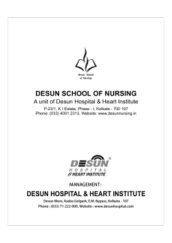 Desun School of Nursing Admission Brochure