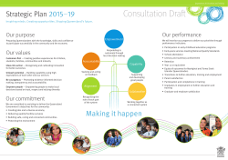 Strategic Plan for 2015-2019 - The Department of Education and