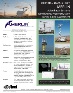 Technical Data Sheet - MERLIN Avian Radar System